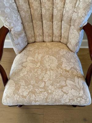 Vintage Upholstered Open Arm Chair