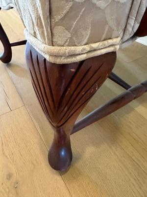 Vintage Upholstered Open Arm Chair