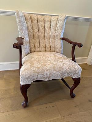 Vintage Upholstered Open Arm Chair