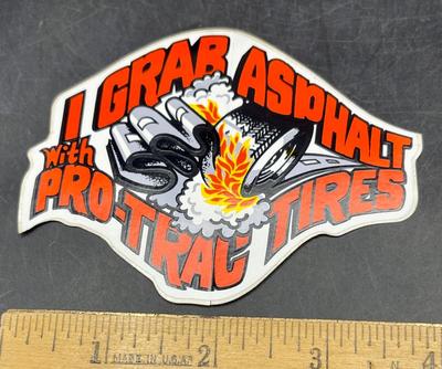 Vintage Pro-Trac Tires Automotive Equipment Sticker