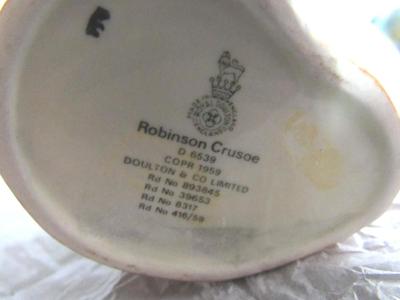 Older Royal Doulton Toby Mug, Robinson Crusoe, 1959 Green Mark