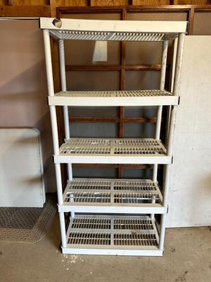 STORAGE SHELF AND 6 FOOT TABLE