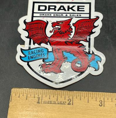Vintage Drake Racing Engines Automotive Equipment Sticker