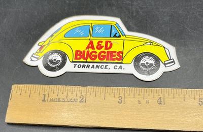 Vintage A&D Buggies Automotive Equipment Sticker