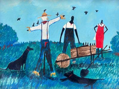 Original DARRELL SCOTT Acrylic Painting, 1995