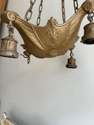 Antique Cast Iron Chandelier (see description)