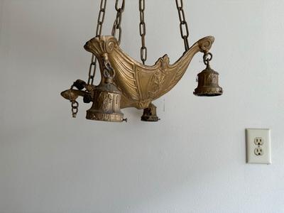 Antique Cast Iron Chandelier (see description)