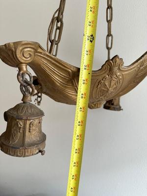 Antique Cast Iron Chandelier (see description)