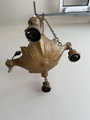 Antique Cast Iron Chandelier (see description)