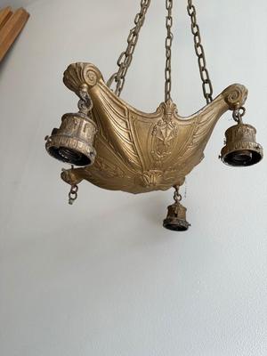 Antique Cast Iron Chandelier (see description)