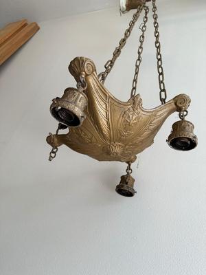Antique Cast Iron Chandelier (see description)