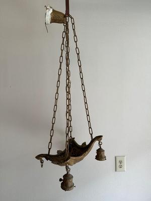 Antique Cast Iron Chandelier (see description)