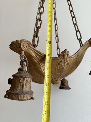 Antique Cast Iron Chandelier (see description)