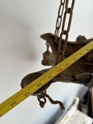 Antique Cast Iron Chandelier (see description)