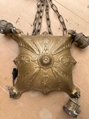 Antique Cast Iron Chandelier (see description)