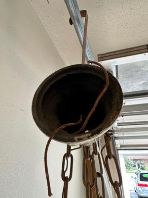 Antique Cast Iron Chandelier (see description)