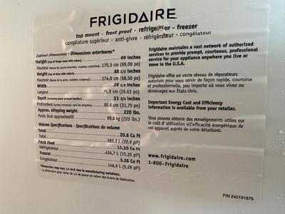 Frigidaire Top Freezer Refrigerator