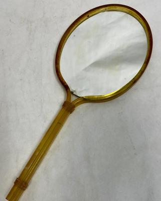 Vintage Hand Held Vanity Mirror - Long Handle