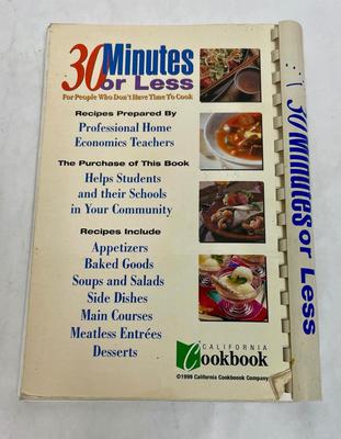 Cookbook: 30 minutes or Less Spiral Bound Soft Cover