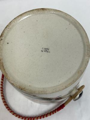 Vintage Ceramic Lidded Biscuit Jar Made in Japan Flower Pattern