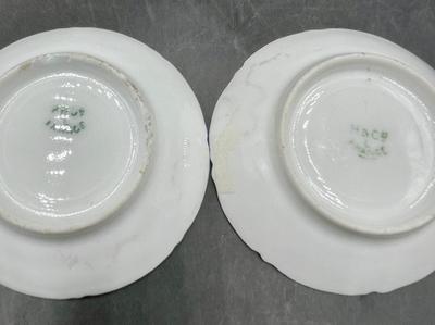 2 Miniature Plates Decorative Wall Plates Victorian Women made in France
