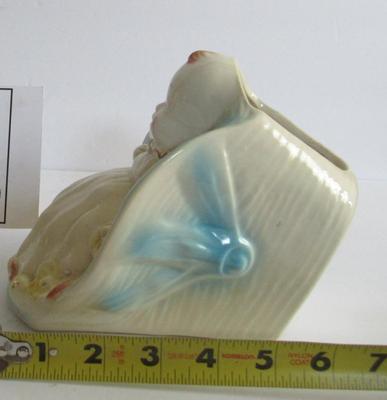 Vintage Baby and Flowers Pottery Planter