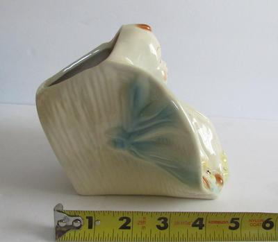 Vintage Baby and Flowers Pottery Planter