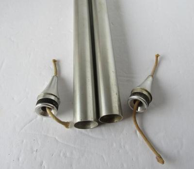 Unusual Metal Candlesticks With Metal Tops