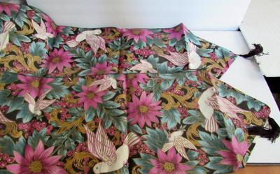Two Pretty Floral and Dove Pattern Long Table Runners, One New in Package