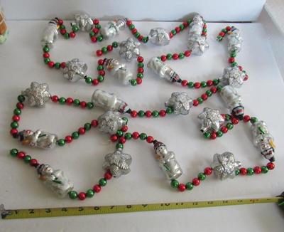 Plastic Snowman and Star Christmas Garland