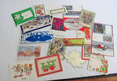 Tons of Older and Newer Christmas Gift Tags and Stickers