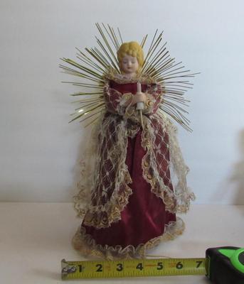 Older Christmas Angel Tree Topper Light, Works