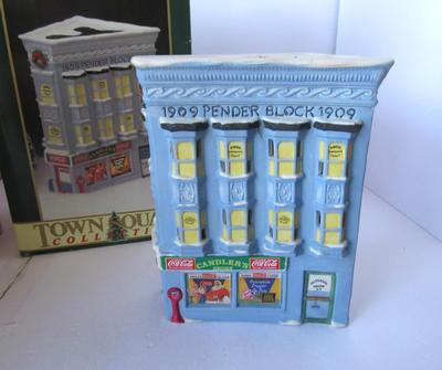 Older Christmas Village Building, Coca Cola Town Square Collection