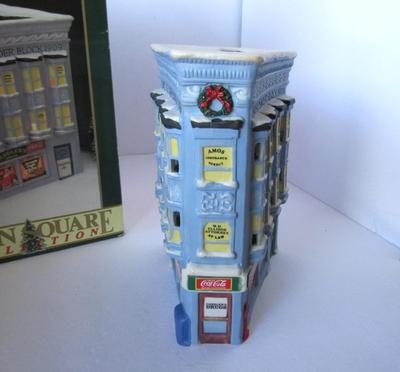 Older Christmas Village Building, Coca Cola Town Square Collection