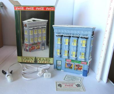 Older Christmas Village Building, Coca Cola Town Square Collection