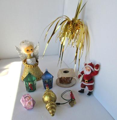 Retro Christmas Kitschy Lot of Decor