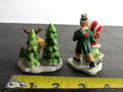Small Older Christmas Village Figurines, Lemax/Lefton