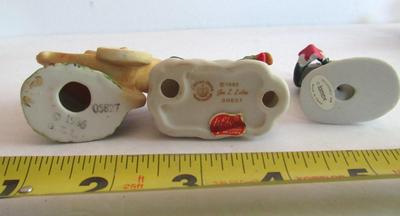 Older Lefton/Lemax Bisque Christmas Village Figurines