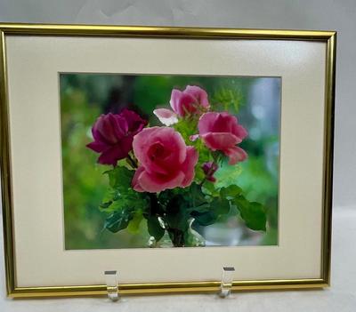 Framed Photograph of Roses
