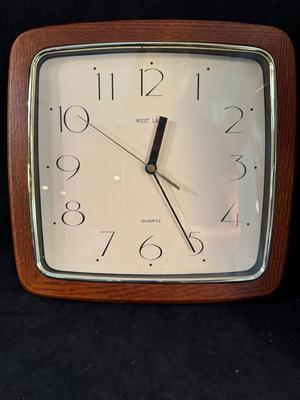 Lot 48. Wall Clock & Wood Bookends
