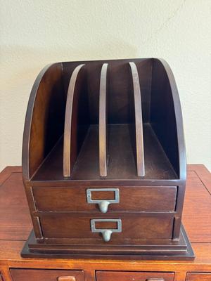 Lot 51. Wood Desktop Organizer