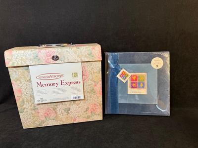 Lot 59. scrapbook organizer and scrapbook