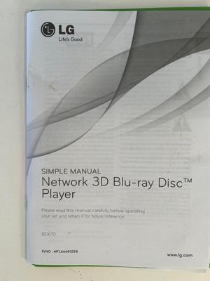 Lot 83. LG Smart 3D Blu-ray w/ 3D Glasses