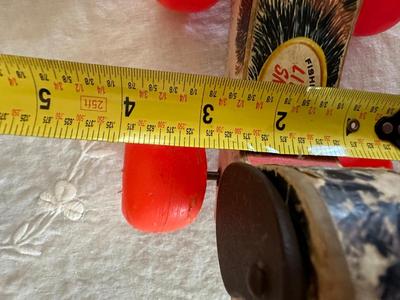 Vintage 1965 Fisher-Price "SNOOPY" 2 Dogs Wooden Pull Toys