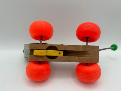 Vintage 1965 Fisher-Price "SNOOPY" 2 Dogs Wooden Pull Toys
