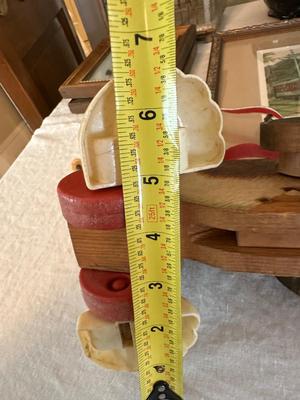Vintage 1965 Fisher-Price "SNOOPY" 2 Dogs Wooden Pull Toys