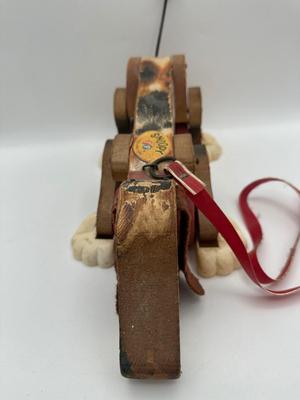 Vintage 1965 Fisher-Price "SNOOPY" 2 Dogs Wooden Pull Toys