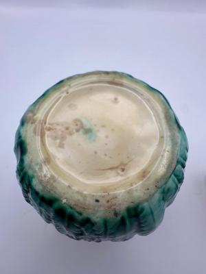 Antique MAJOLICA Pineapple Sugar Bowl