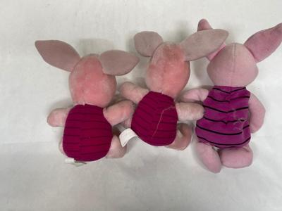 3 small Disney Piglet Plush Stuffies - from Winnie-the-Pooh stories