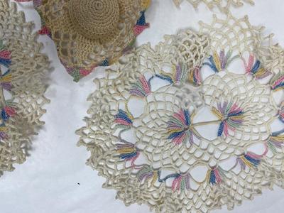 Vintage Doily Lot with Pincushion